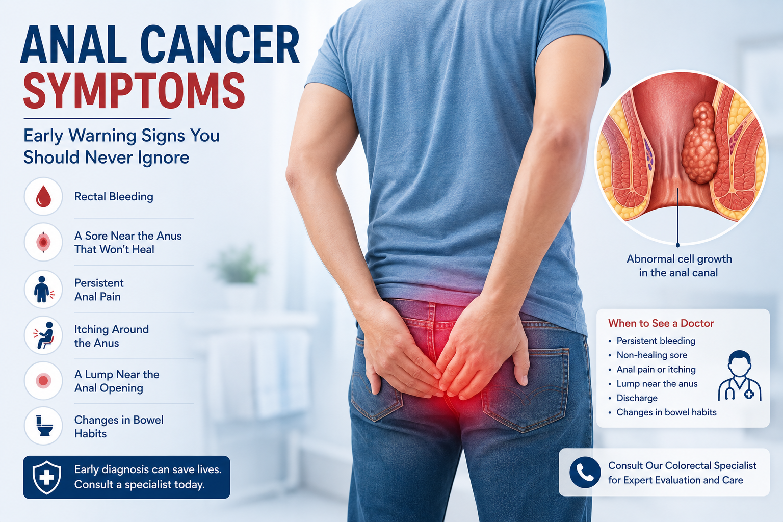 Anal cancer symptoms and early warning signs