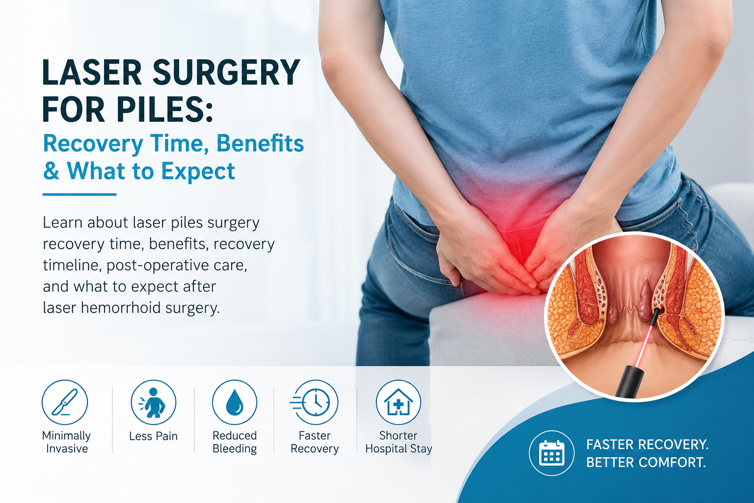 Doctor explaining laser piles surgery recovery to a patient