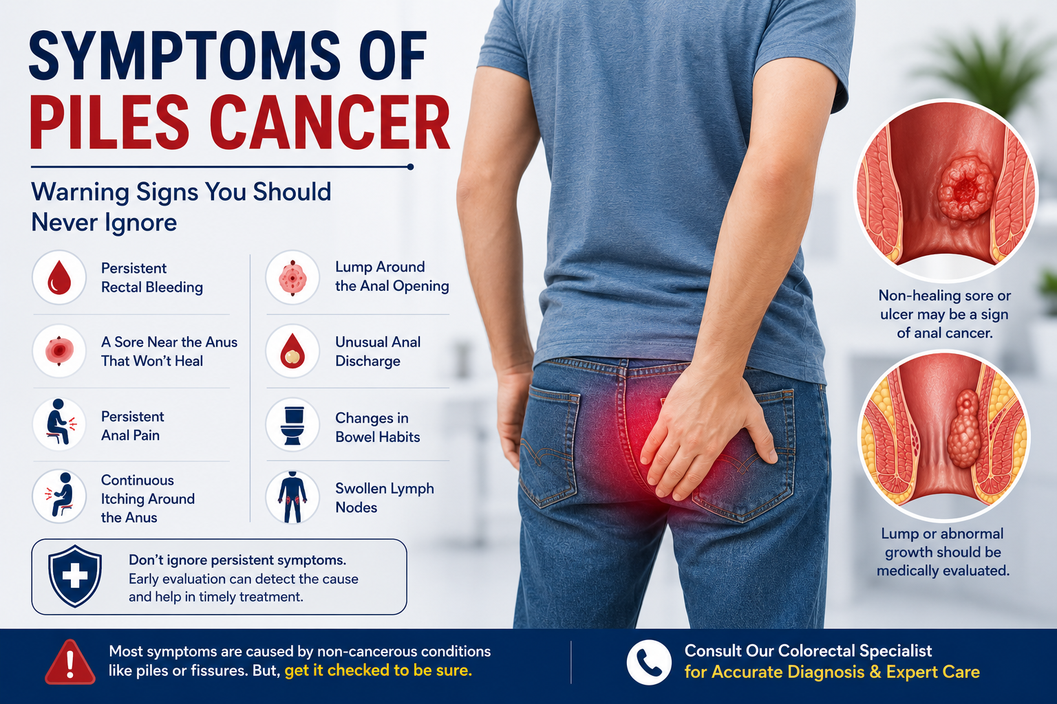 Symptoms of piles cancer and anal cancer warning signs